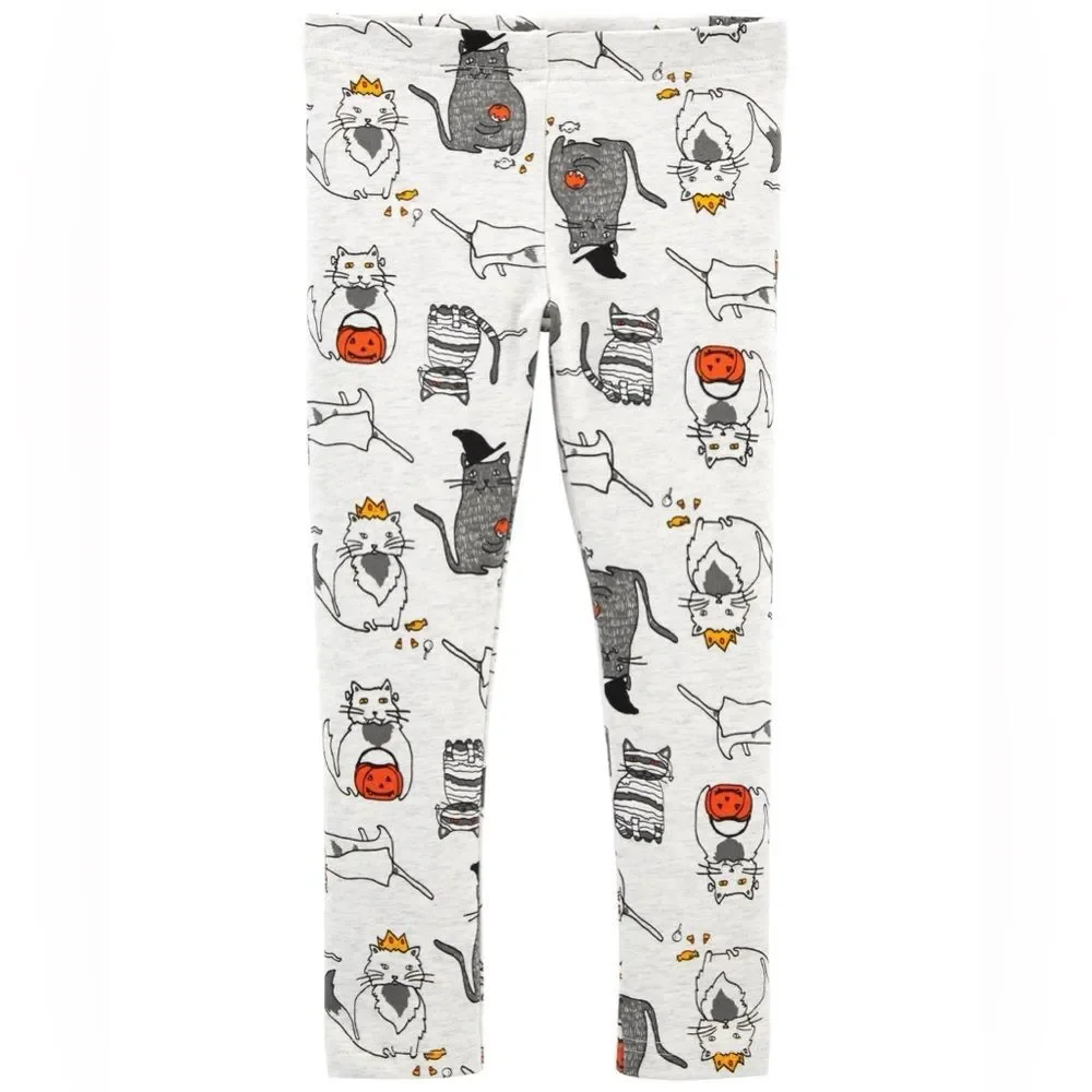 OshKosh B’Gosh Girls Halloween Print Pattern Pull-On Leggings. 18 Months.
